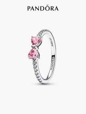 Pandora Sparkling Pink Bow Ring
